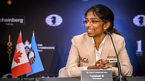 Photo: X | Vaishali Chess : Indian chess player Vaishali Rameshbabu.